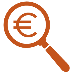 vergrootglas euro